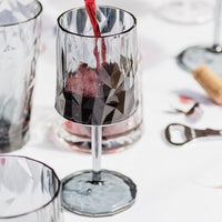 Superglass Polycarbonate Smoke Gray Wine Glass