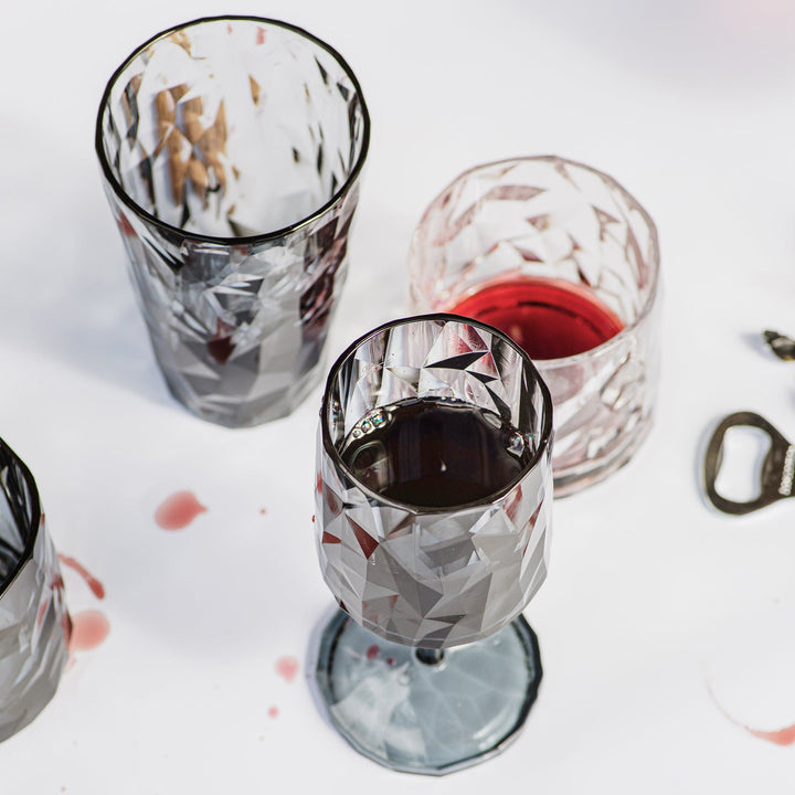 Superglass Polycarbonate Smoke Gray Wine Glass