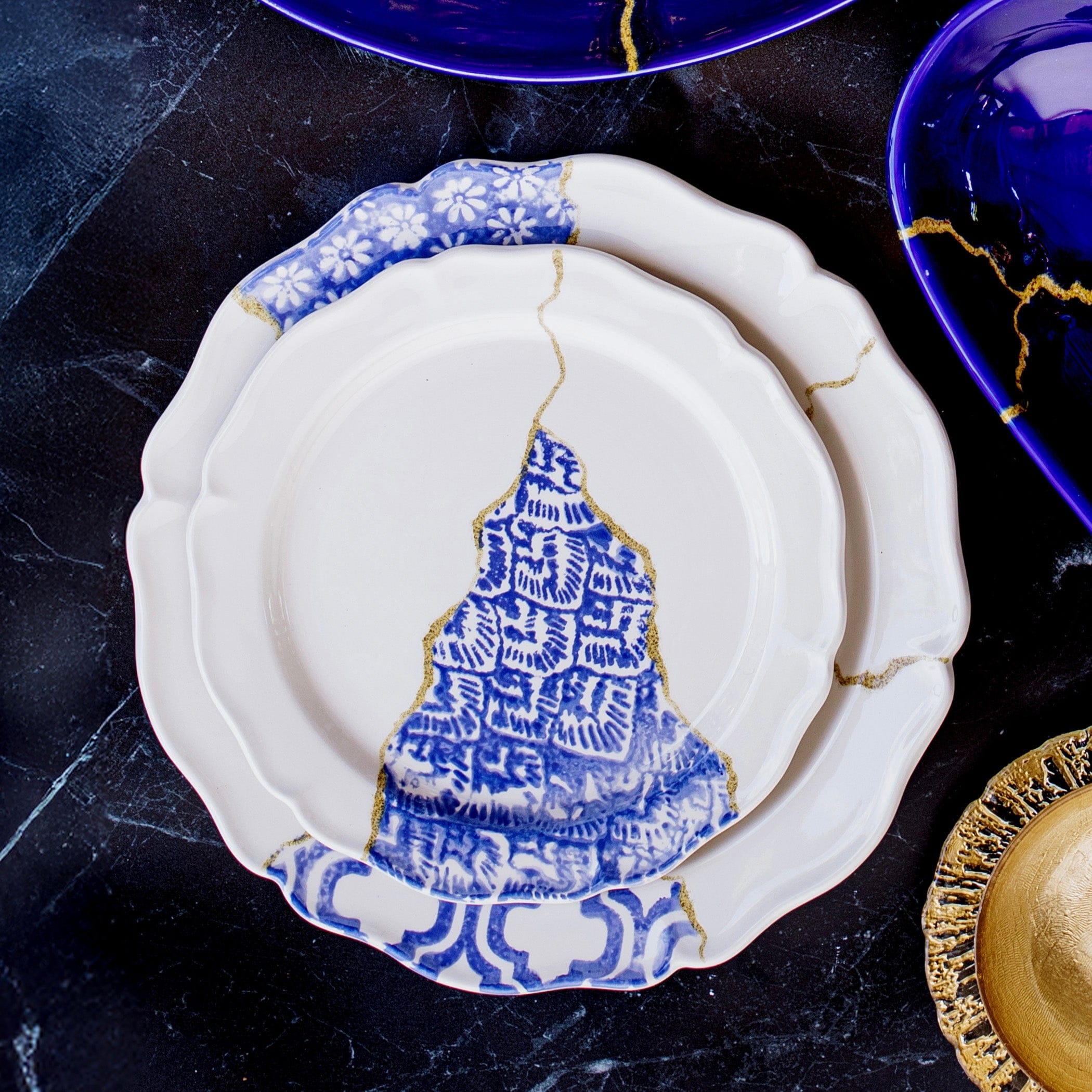 VIETRI 約20×20 飾り皿 Storia Baroque Dinner Plate – VIETRI