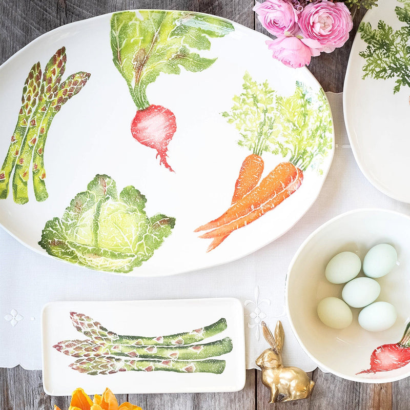 Spring Vegetables Large Oval Platter