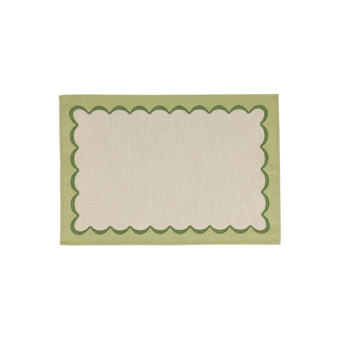 Tapis de belote ORNAMENT CARD VERT - jersey néoprène - 60 x 40 cm - rectangulaire Tapis de belote ORNAMENT CARD VERT - jersey néoprène - 60 x 40 cm - rectangulaire