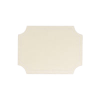 Tessuti Ivory Rectangular Placemats with White Stitching - Set of 4