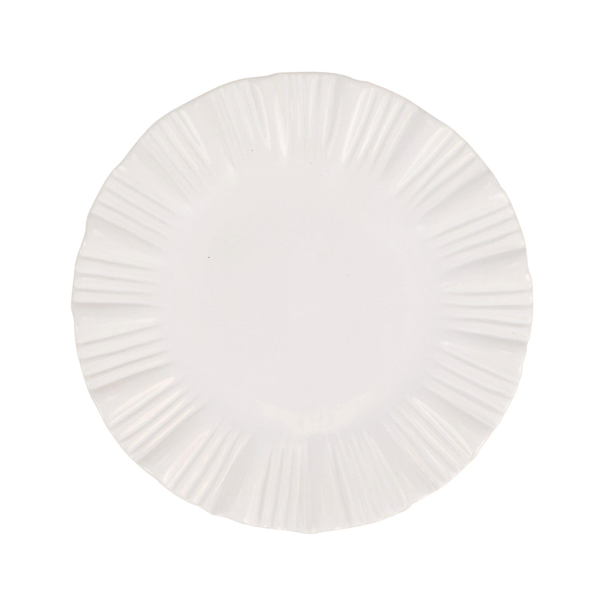 Bari White European Dinner Plate