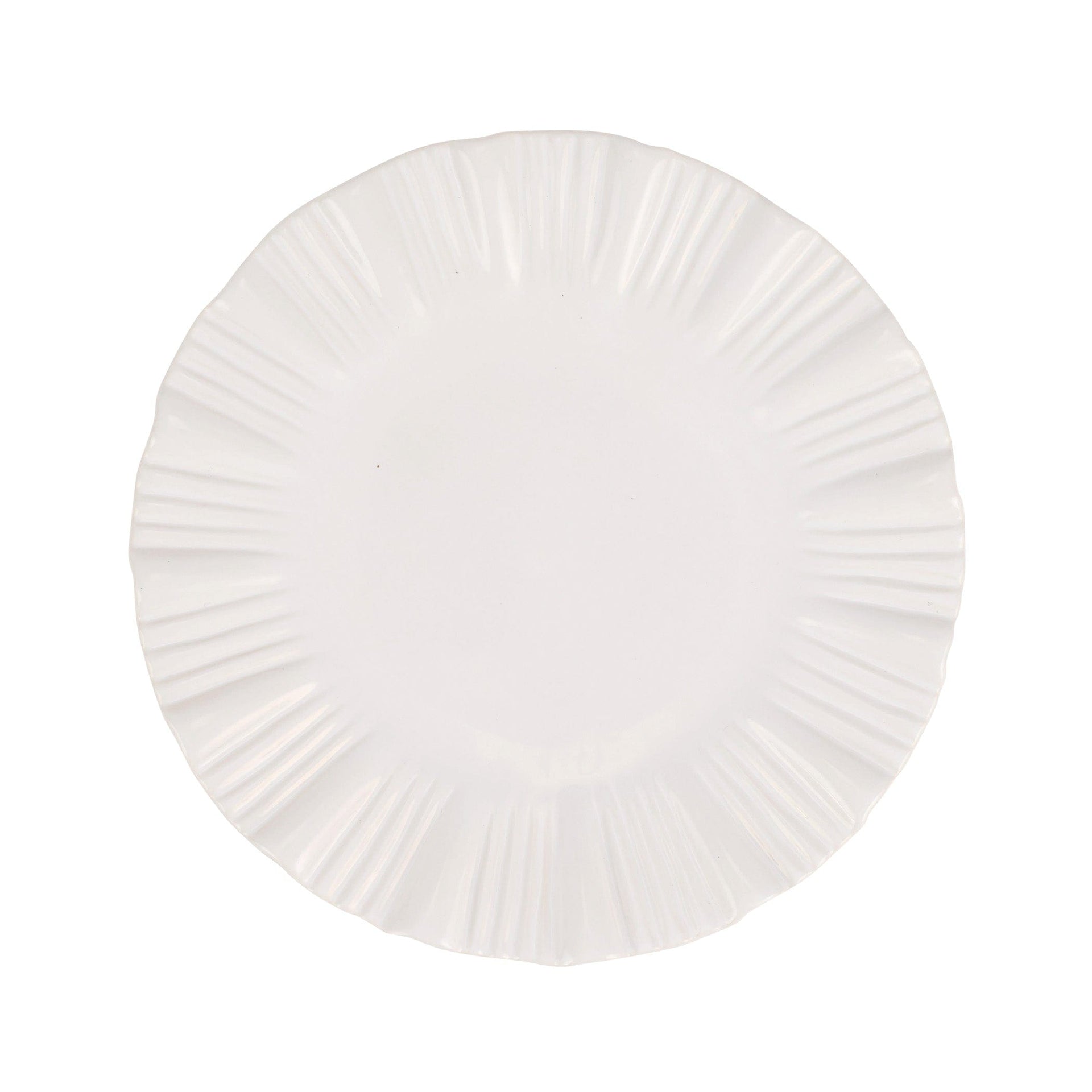 Bari White European Dinner Plate