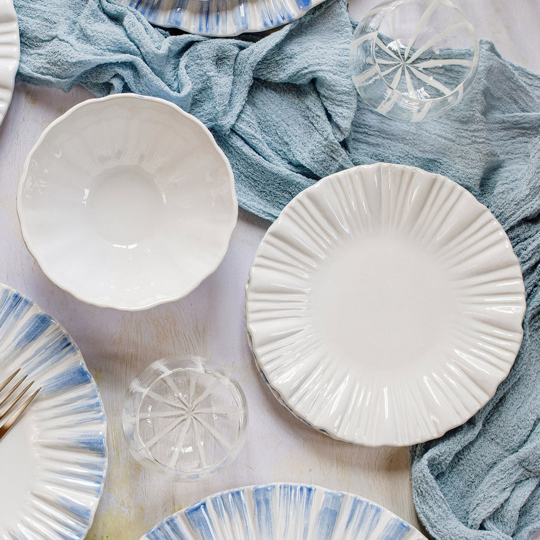 Médard De Noblat Baghera Blanc Plates Wingholes, Limoges Porcelain