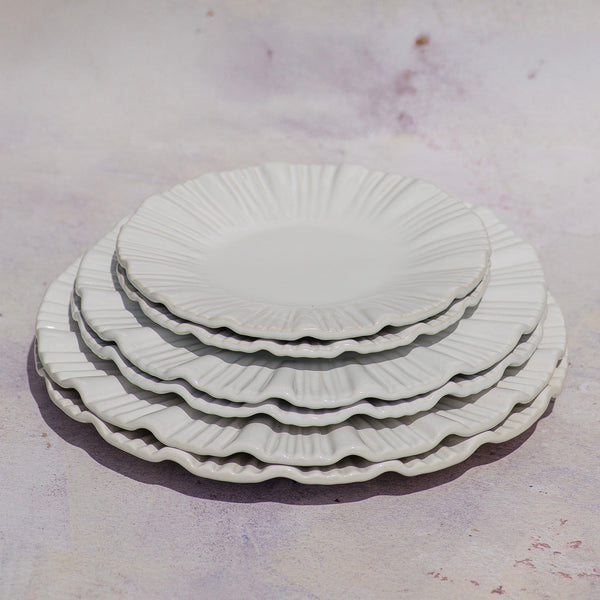 Bari White American Dinner Plate