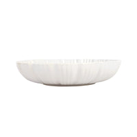 Bari White Shallow Serving Bowl