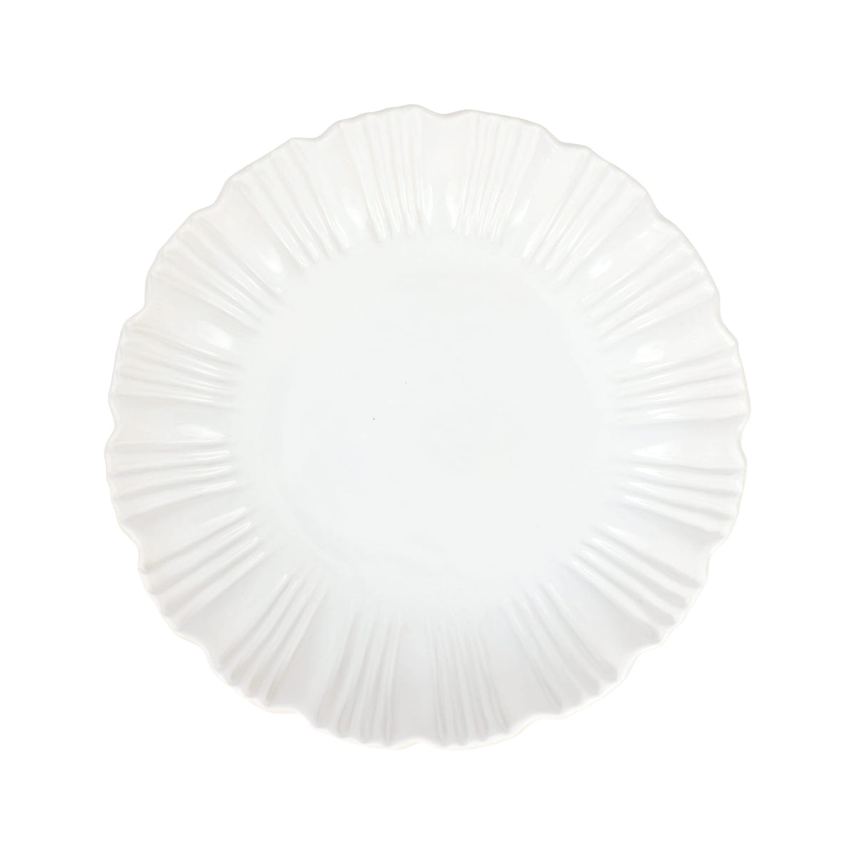 Bari White Shallow Serving Bowl
