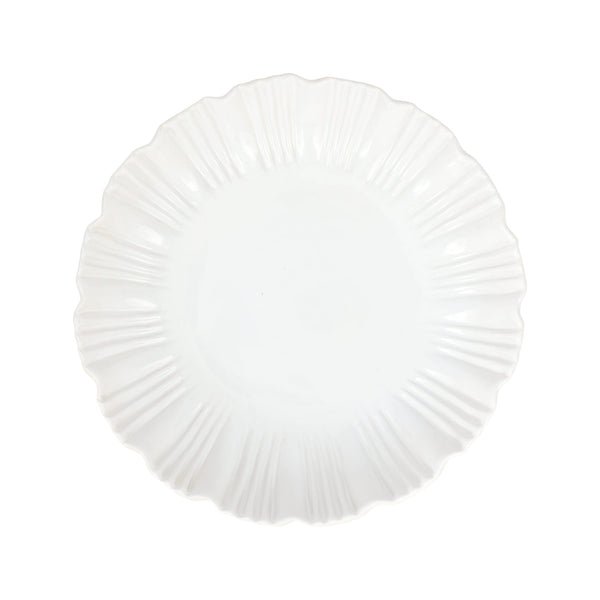 Bari White Shallow Serving Bowl