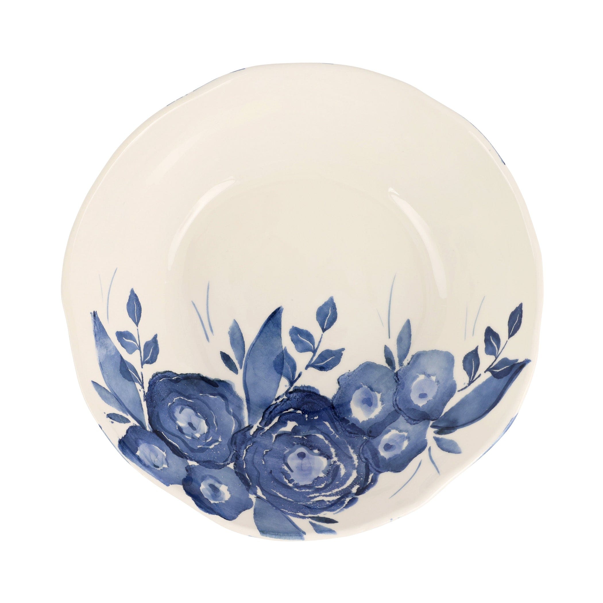 Blue Camellia Shallow Serving Bowl – VIETRI