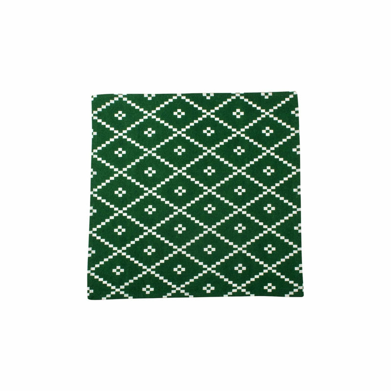 Bohemian Linens Holiday Green Napkins - Set of 4