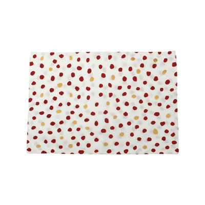 Bohemian Linens Dot Red/Gold Reversible Placemats - Set of 4
