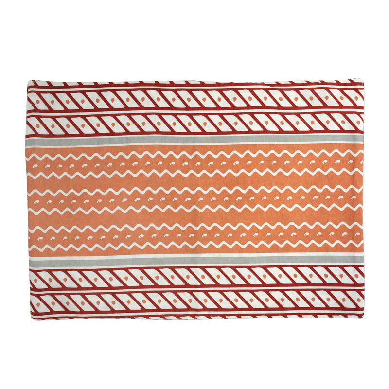 Bohemian Linens Gray/Orange Reversible Placemats - Set of 4