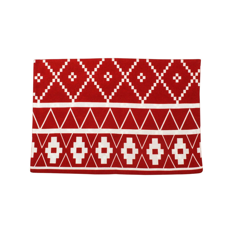 Bohemian Linens Holiday Red Reversible Placemats - Set of 4