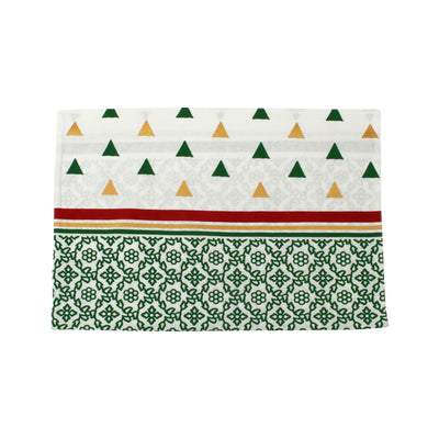 Bohemian Linens Tree Green/Gold Reversible Placemats - Set of 4