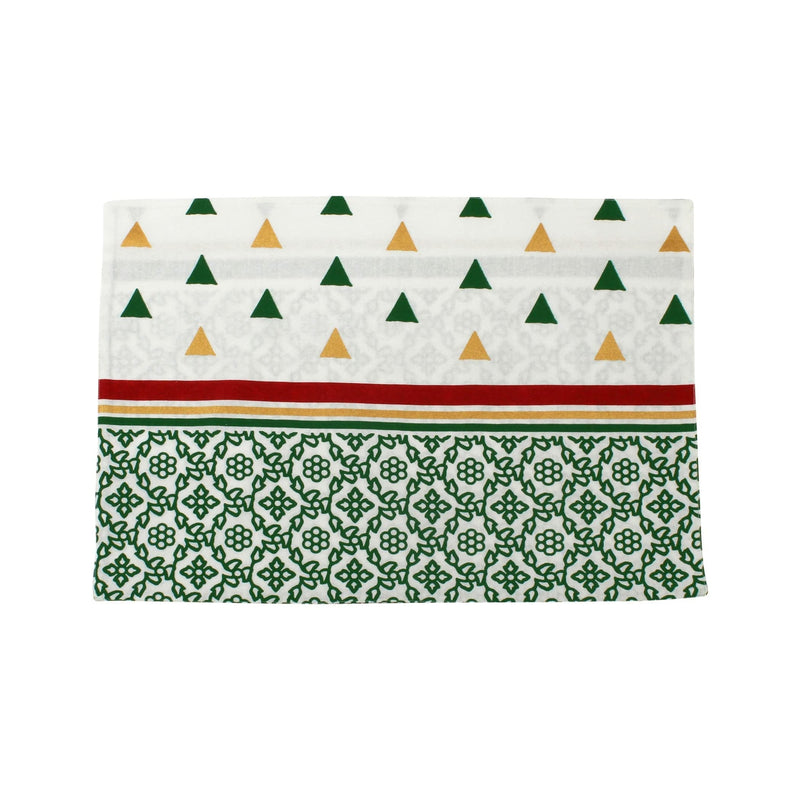 Bohemian Linens Tree Green/Gold Reversible Placemats - Set of 4