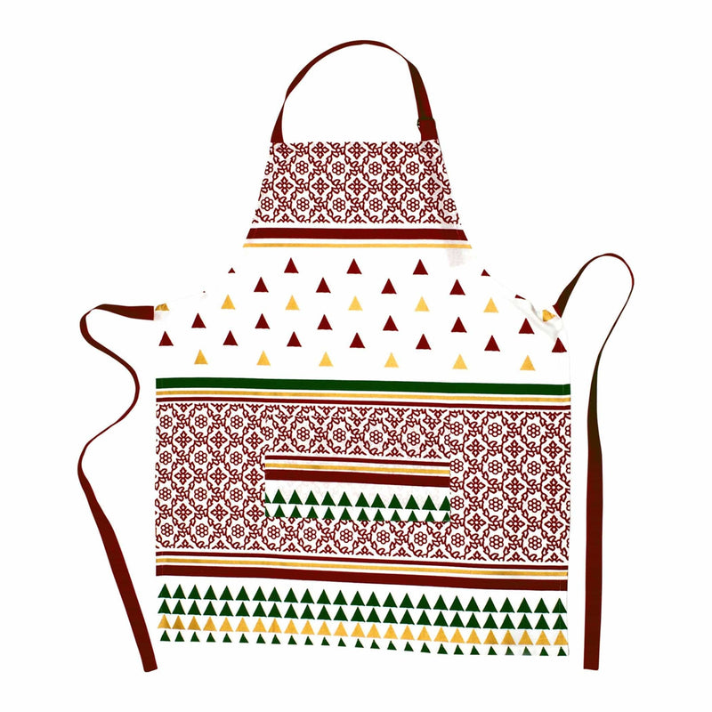 Bohemian Linens Tree Red/Gold Apron