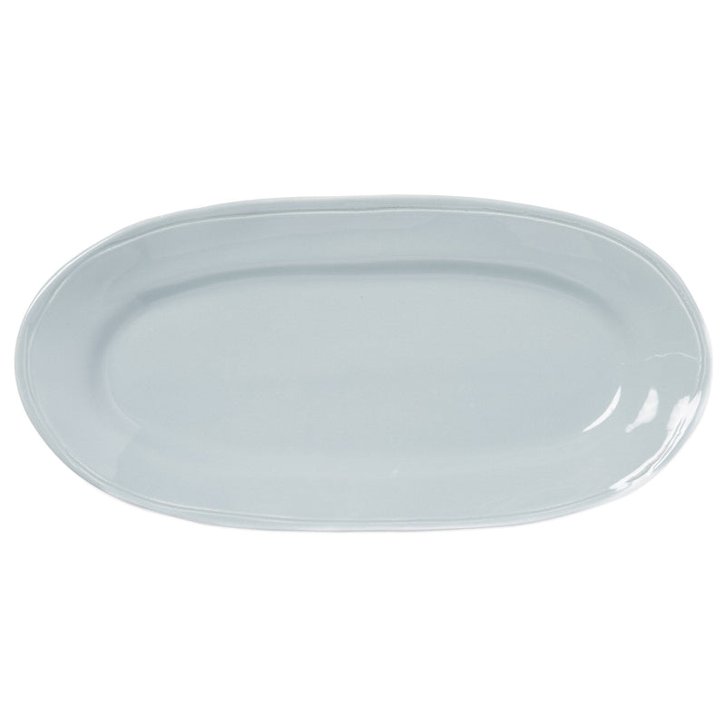 Fresh Gray Narrow Oval Platter