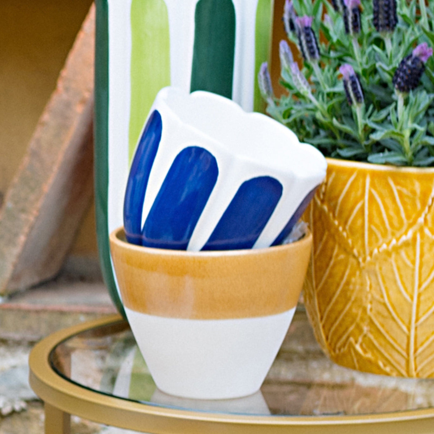 Viva Garden Amber Reactive Small Cachepot