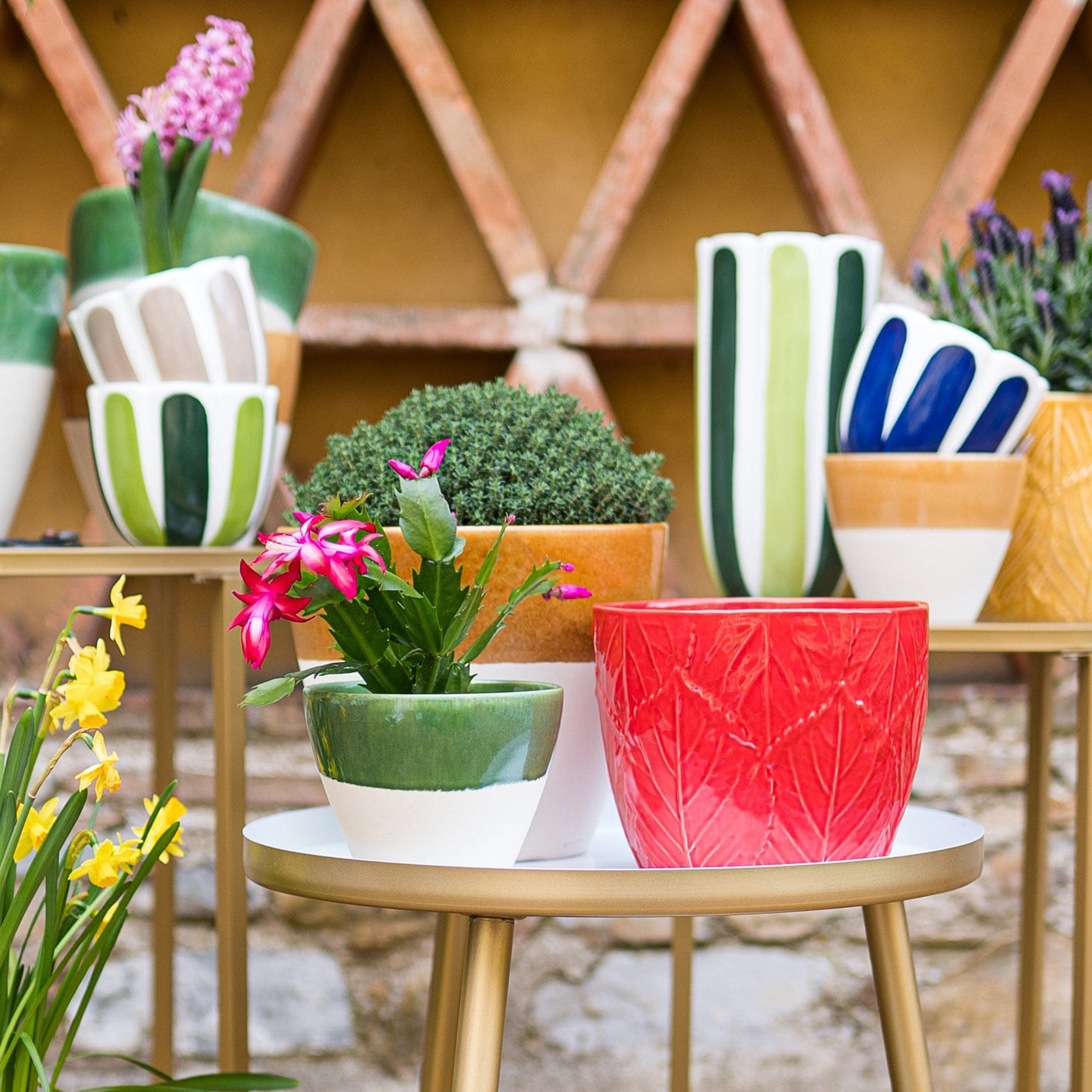 Viva Garden Green Reactive Small Cachepot