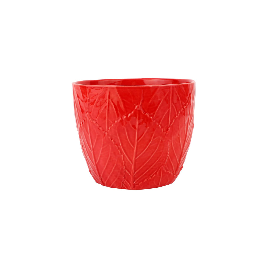 Viva Garden Embossed Leaves Cachepot