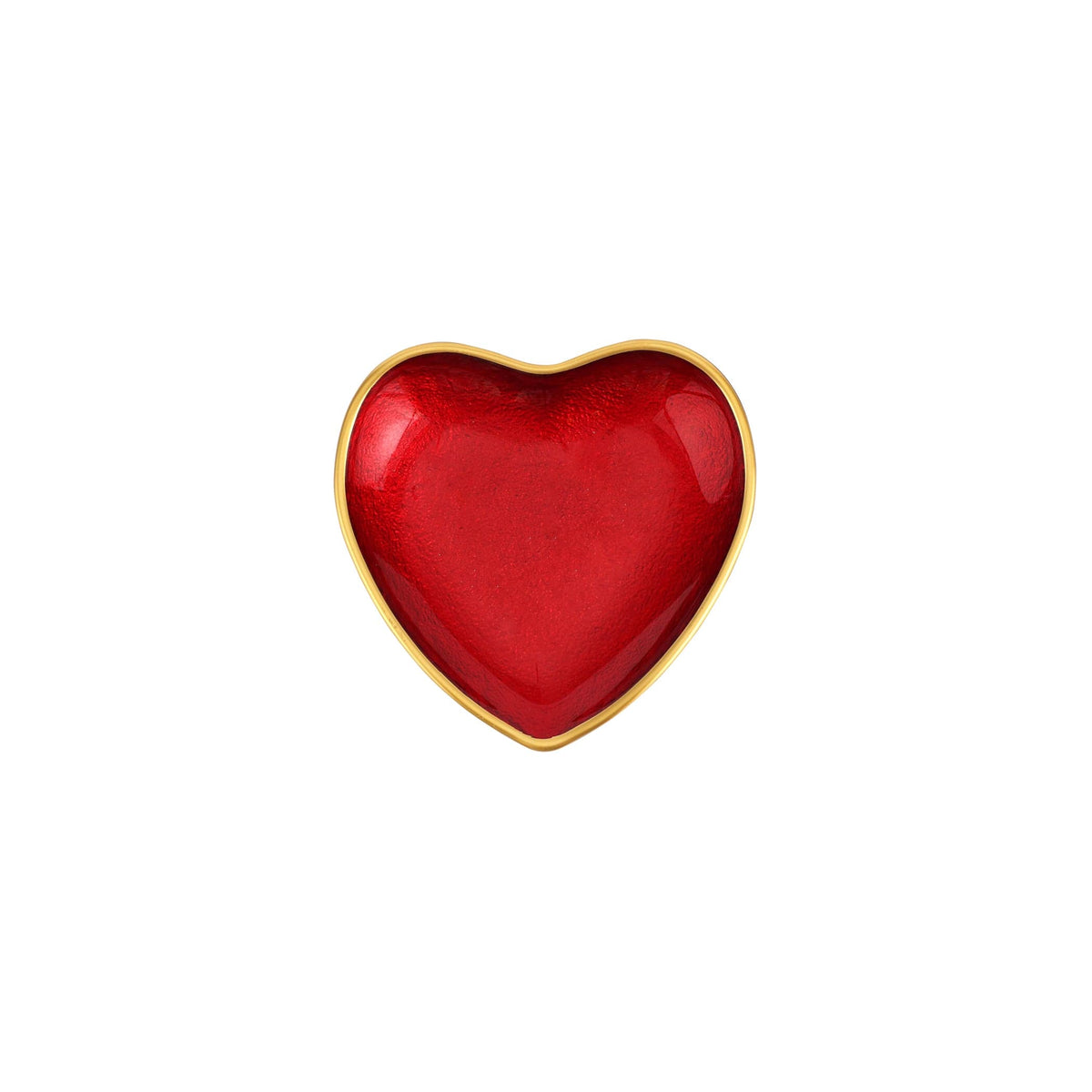 Baroque Glass Red Heart Cocktail Plate