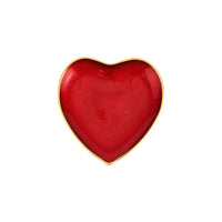 Baroque Glass Red Heart Plate