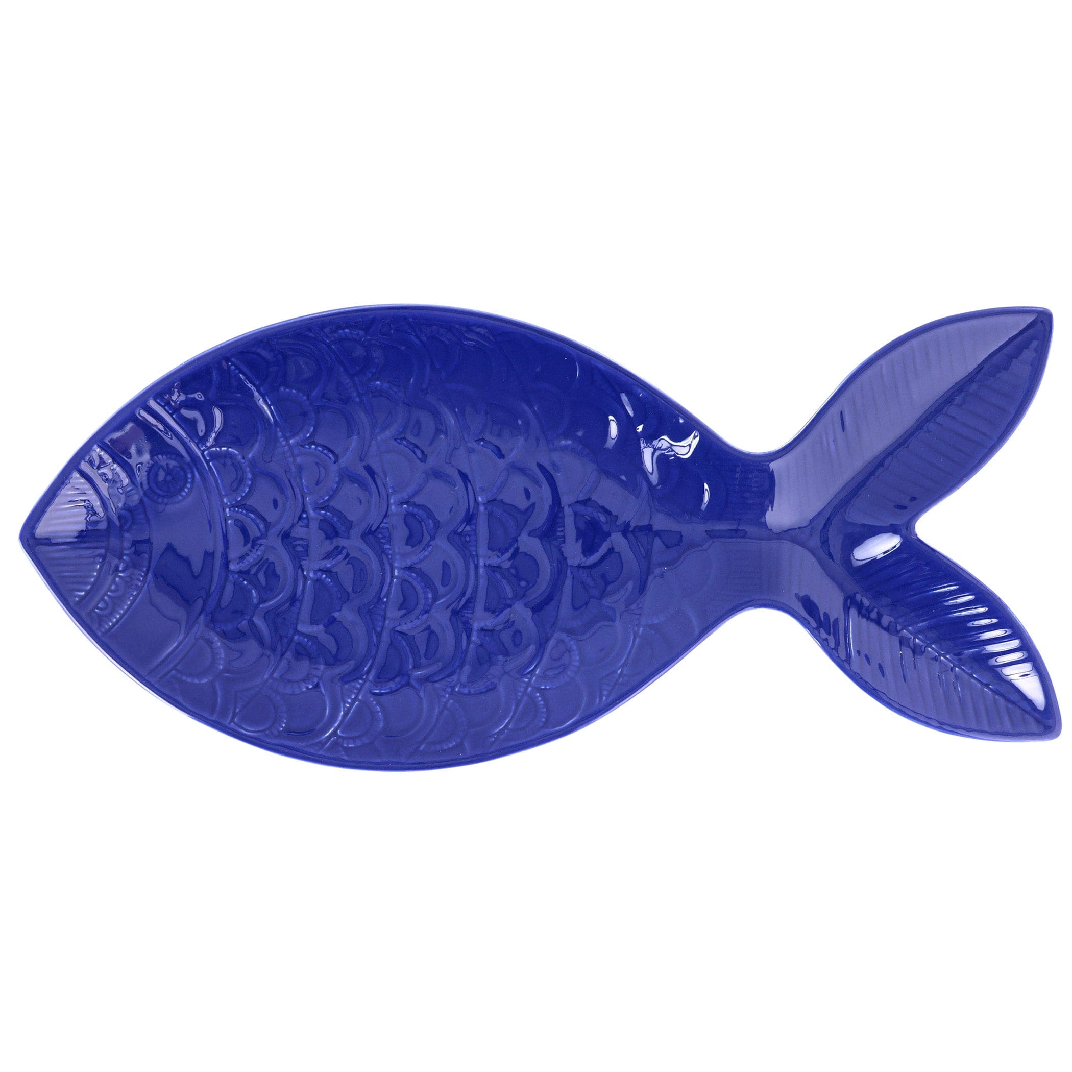 Santorini Large Cobalt Figural Fish Platter – VIETRI