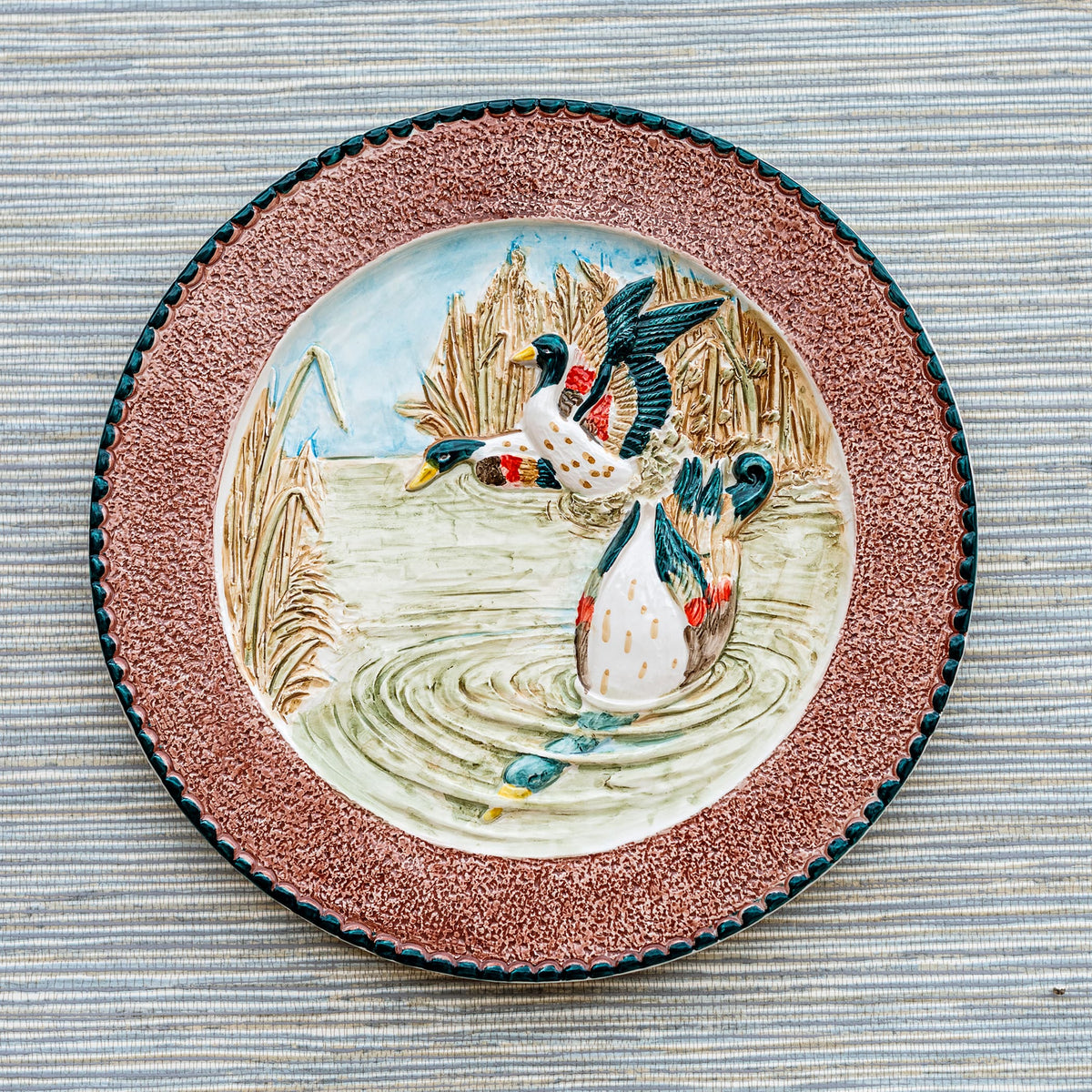 Wildlife Mallards Swimming Wall Plate