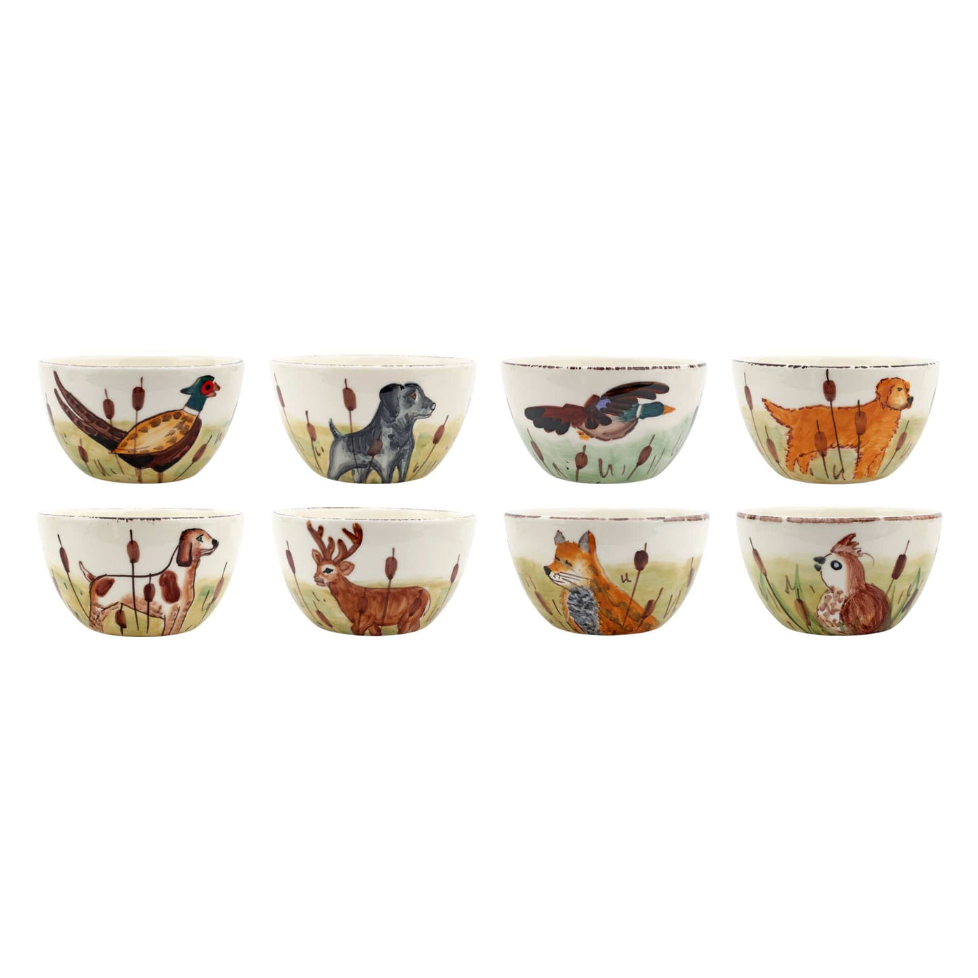 Wildlife Assorted Cereal Bowls - Set of 8