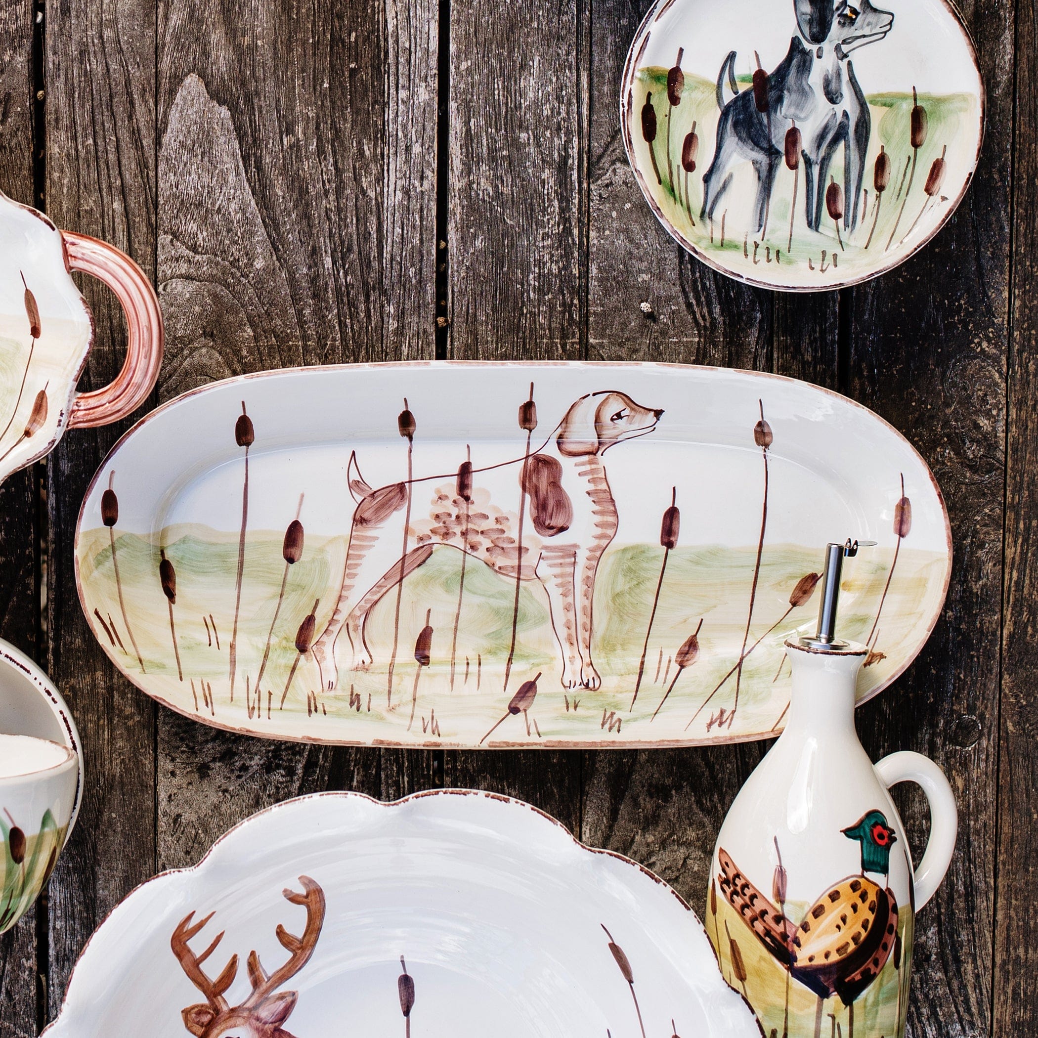Vietri Wildlife Spaniel Platter