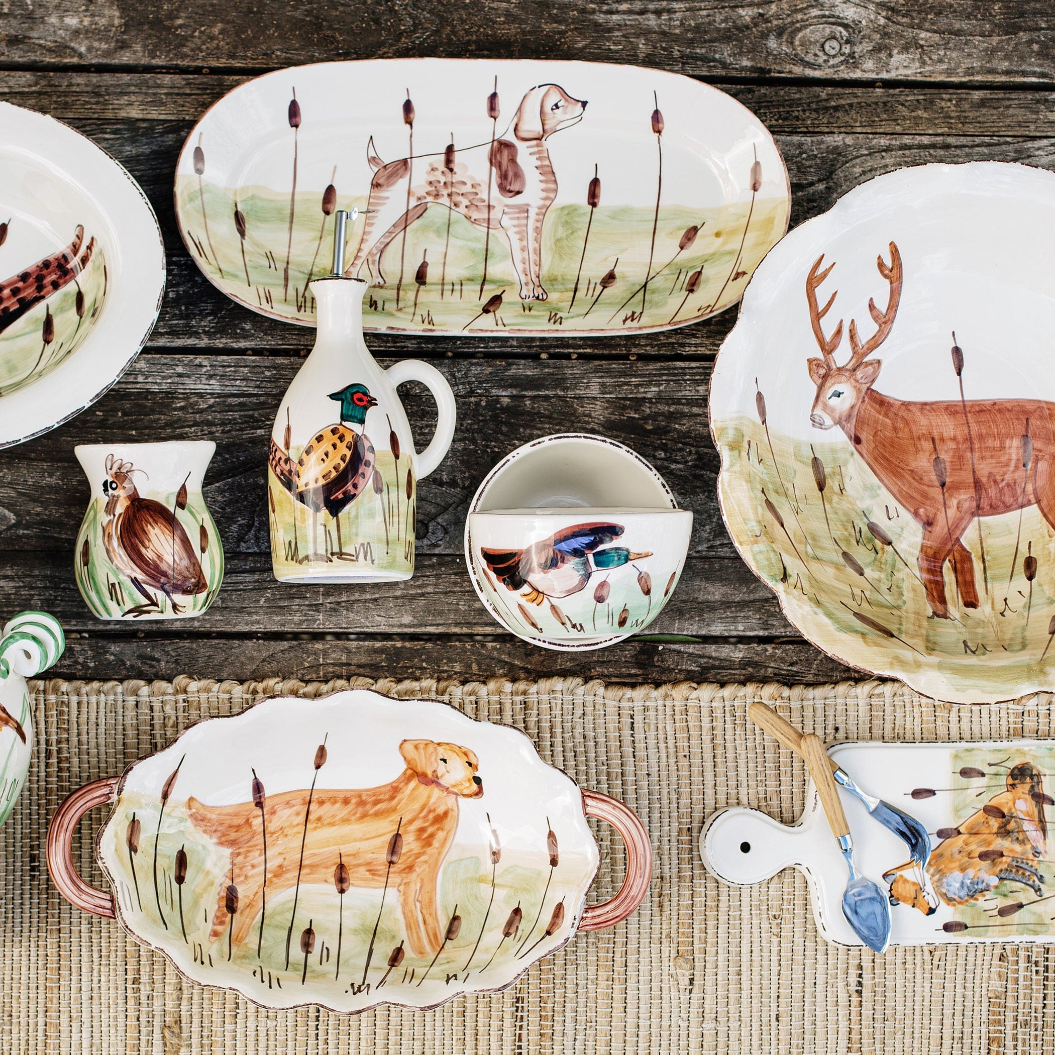 Vietri Wildlife Spaniel Platter - Thumbnail 4