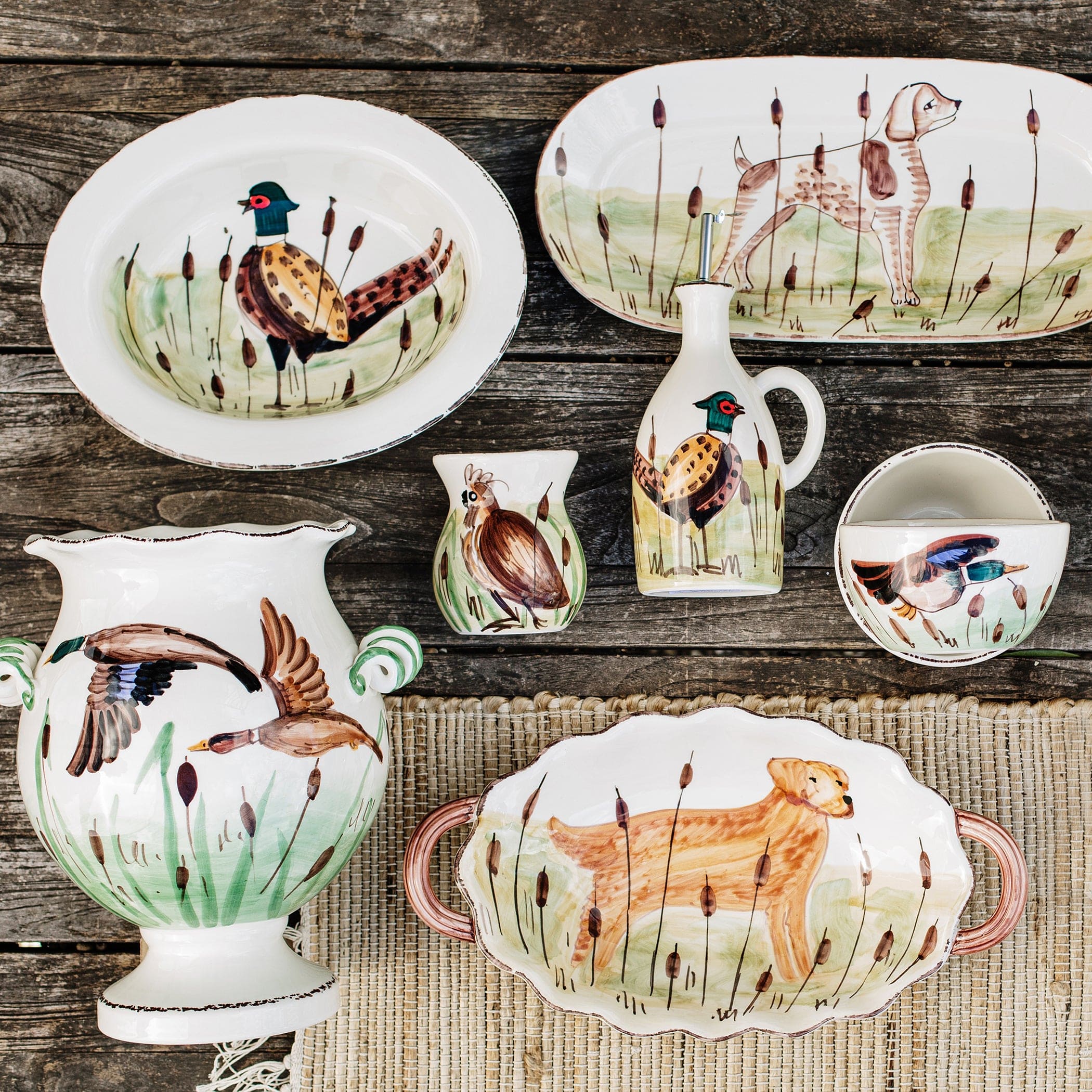 Wildlife Pheasant Small Rimmed Oval Bowl – VIETRI