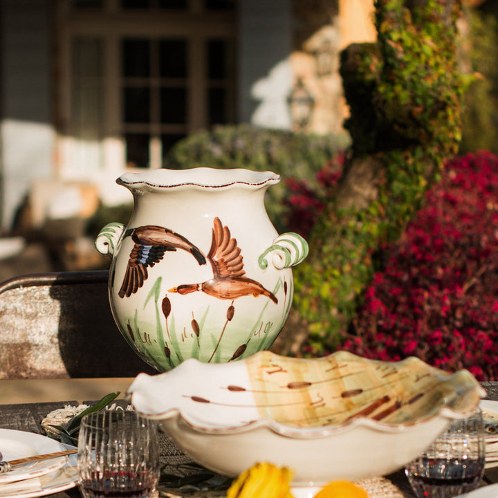 Wildlife Mallard Handled Cachepot