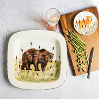 Wildlife Bear Square Platter