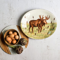 Wildlife Moose Oval Platter