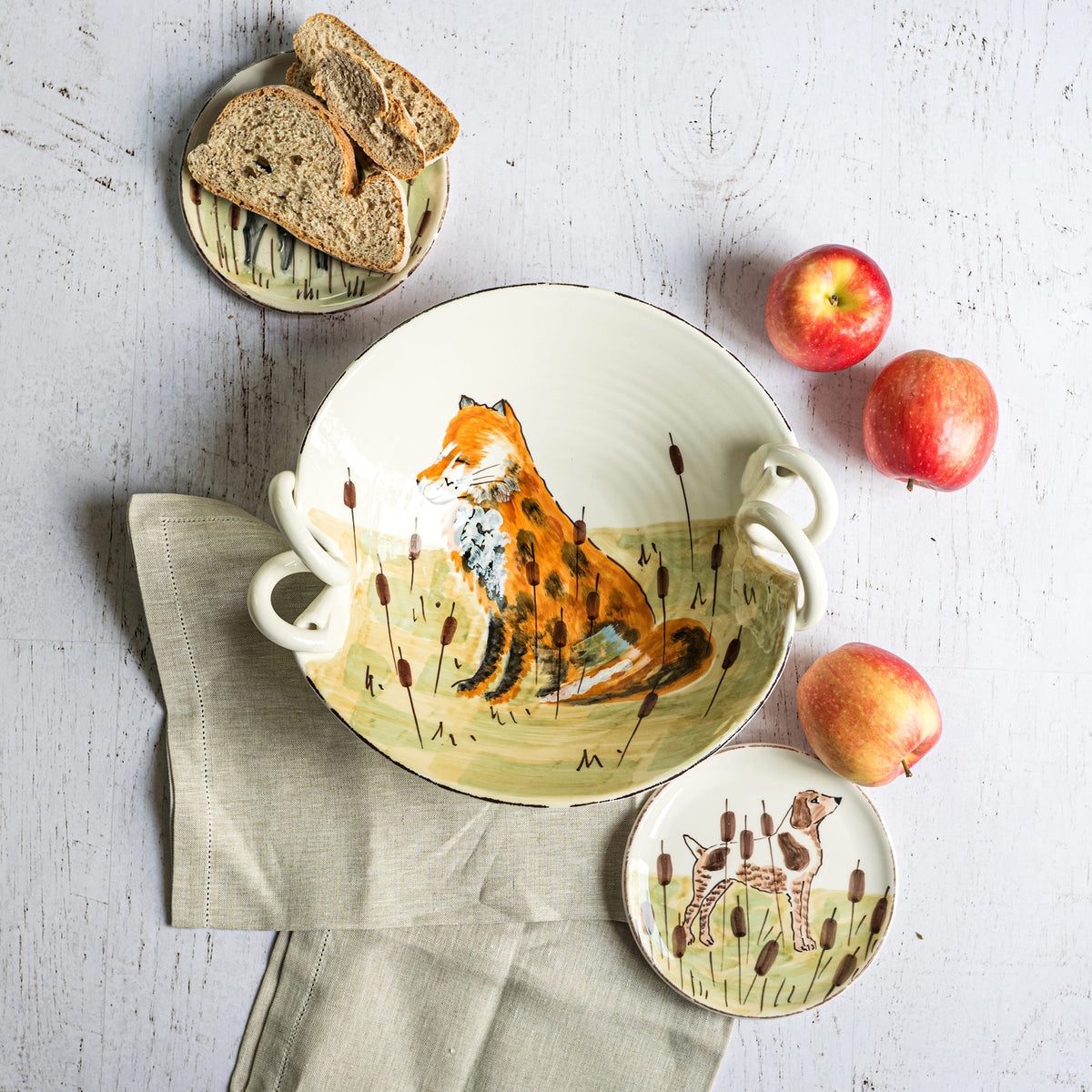 Wildlife Fox Handled Bowl