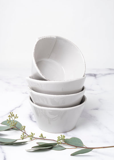 Lastra Light Gray Stacking Cereal Bowl - Set of 4