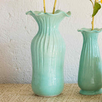 Ondulata Teal Large Vase Alternate View1