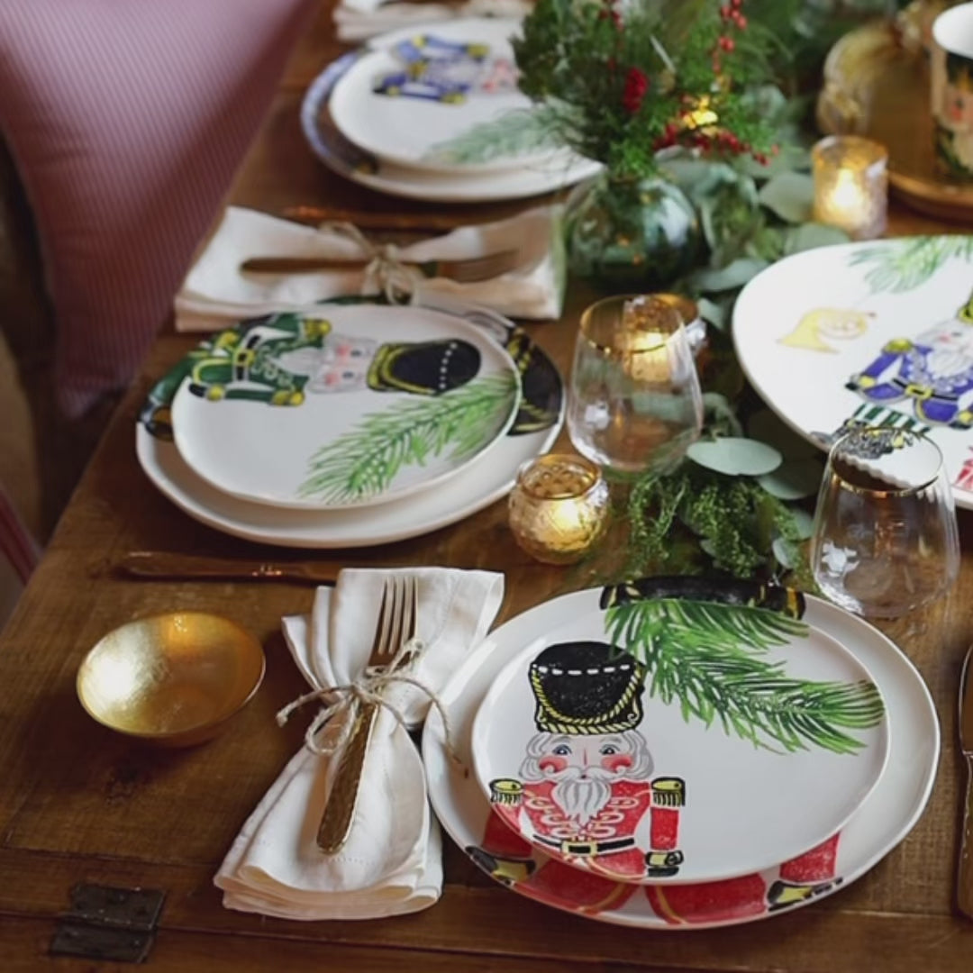 Nutcrackers Red Dinner Plate