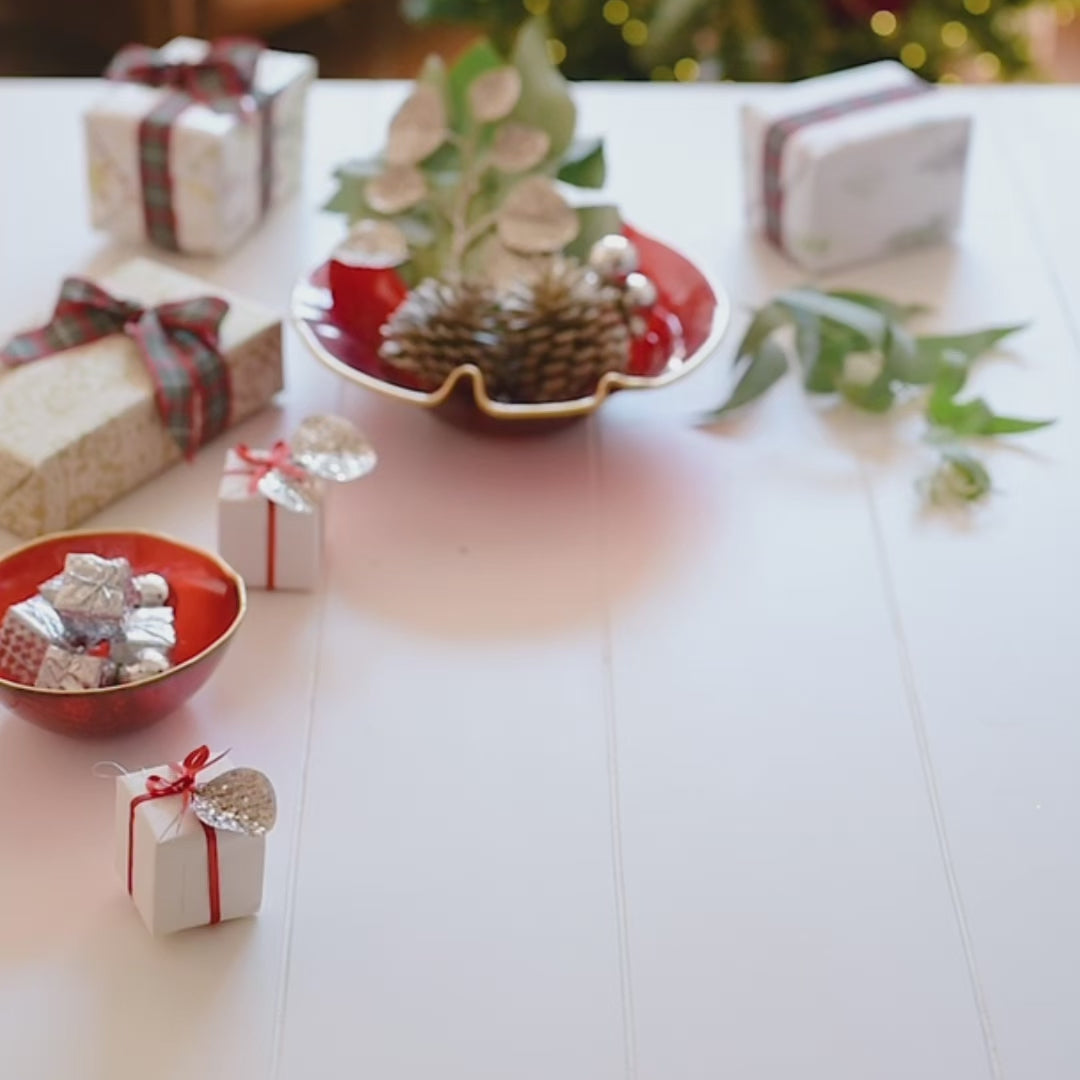 Holiday Glass Medium Serving Bowl
