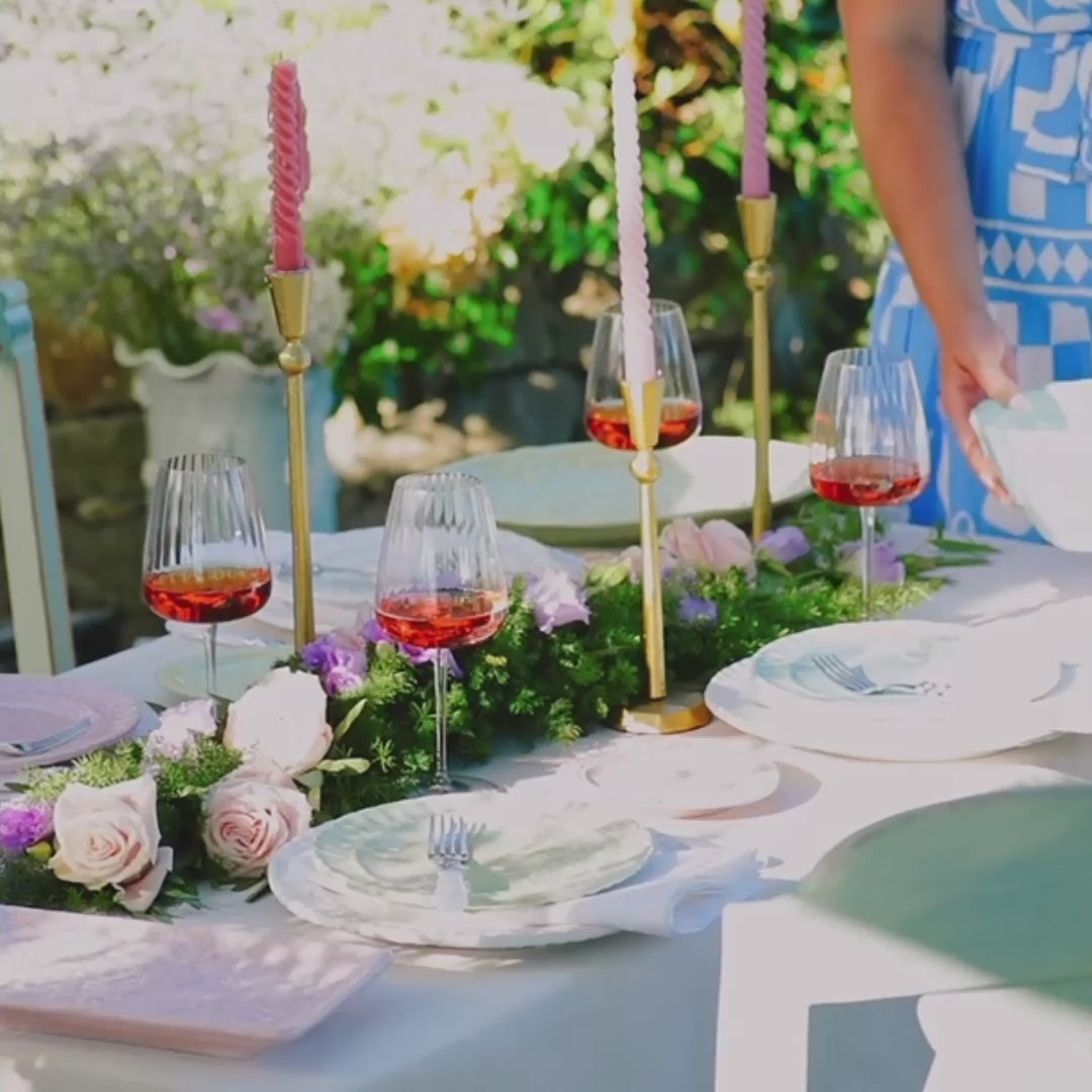 Pietra Fiori Aqua Canape Plate
