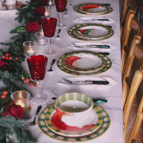 Old St. Nick Red Hat Four-Piece Place Setting by VIETRI