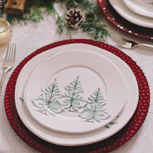 Lastra Holiday European Dinner Plate by VIETRI