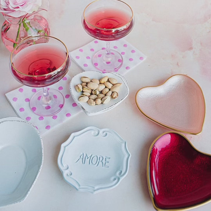 Lastra Heart Mini Amore Plate by VIETRI