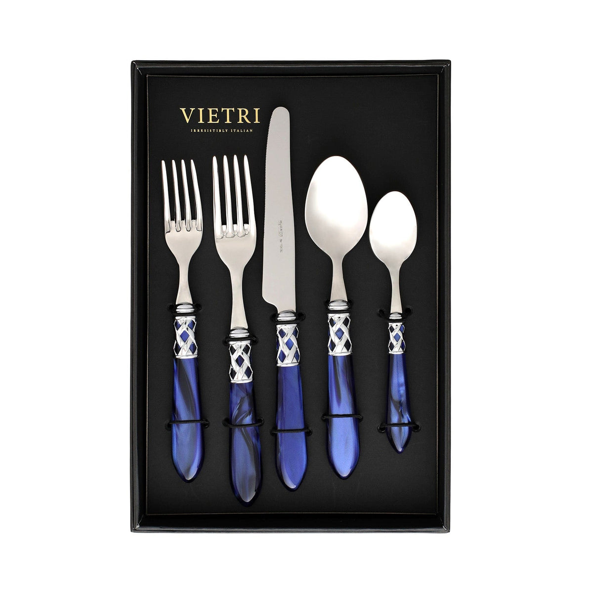 Aladdin Antique Blue Five-Piece Place Setting - Set of 4