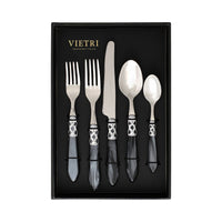 Aladdin Brilliant Charcoal Five-Piece Place Setting - Set of 4
