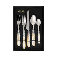 Aladdin Brilliant Ivory Five-Piece Place Setting - Set of 4