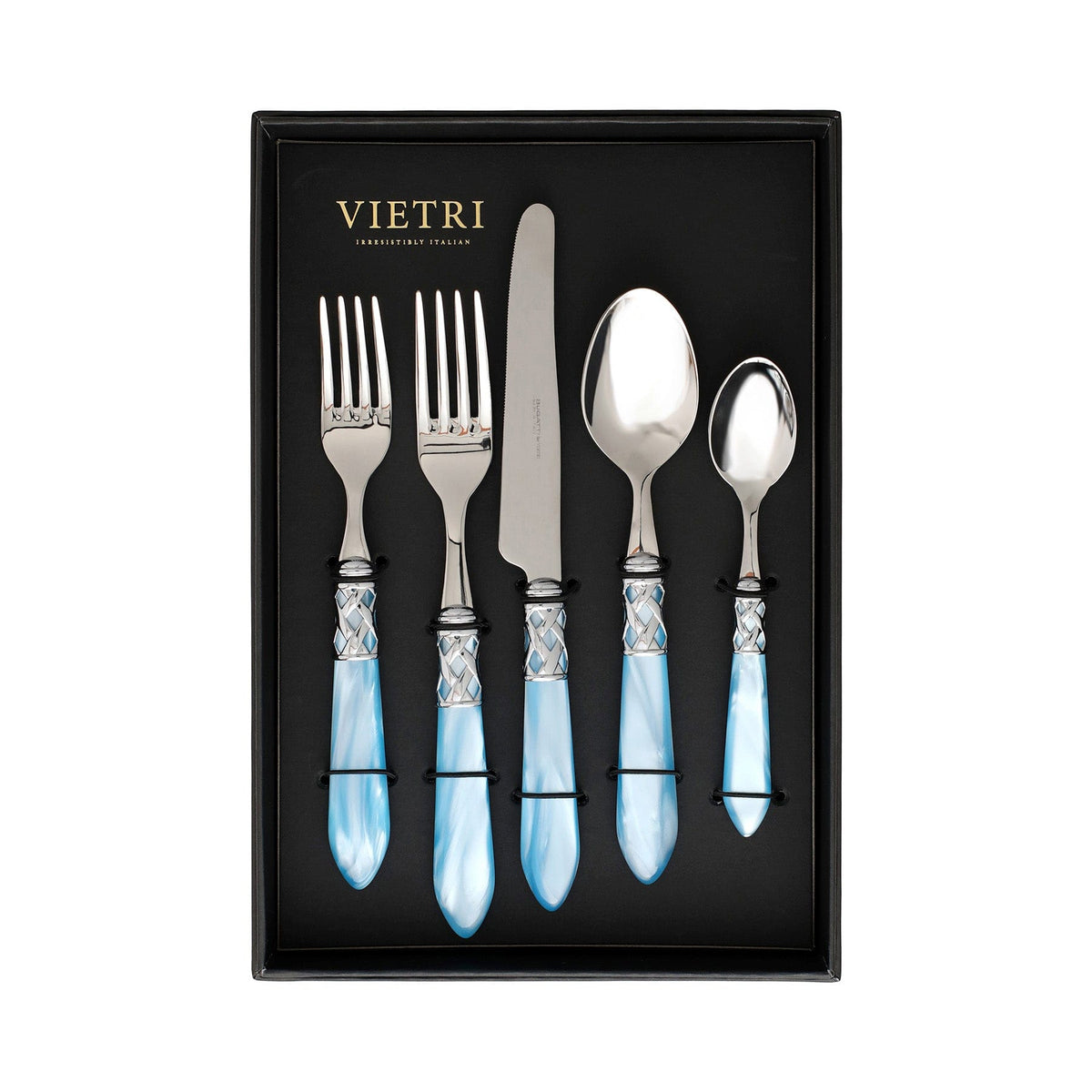 Aladdin Brilliant Light Blue Five-Piece Place Setting - Set of 4