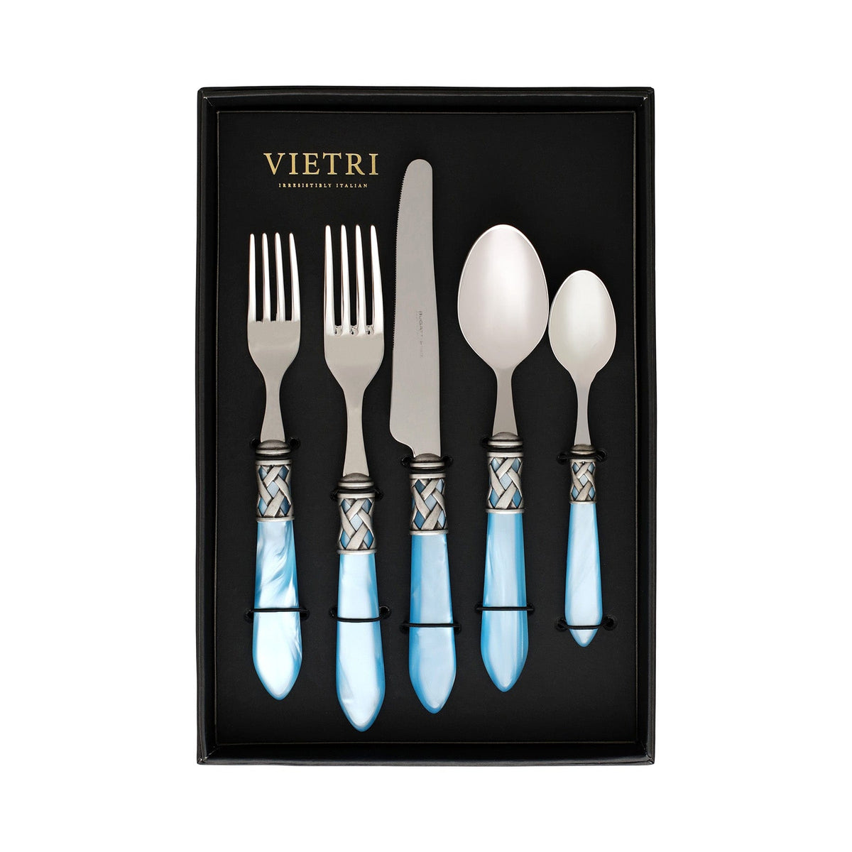 Aladdin Antique Light Blue Five-Piece Place Setting - Set of 4